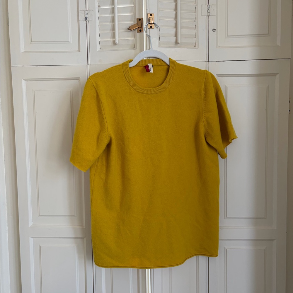 Extreme Cashmere yellow tee 100% cashmere